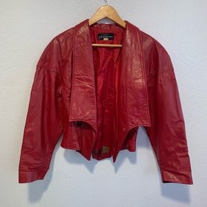 Vintage Red Leather Jacket